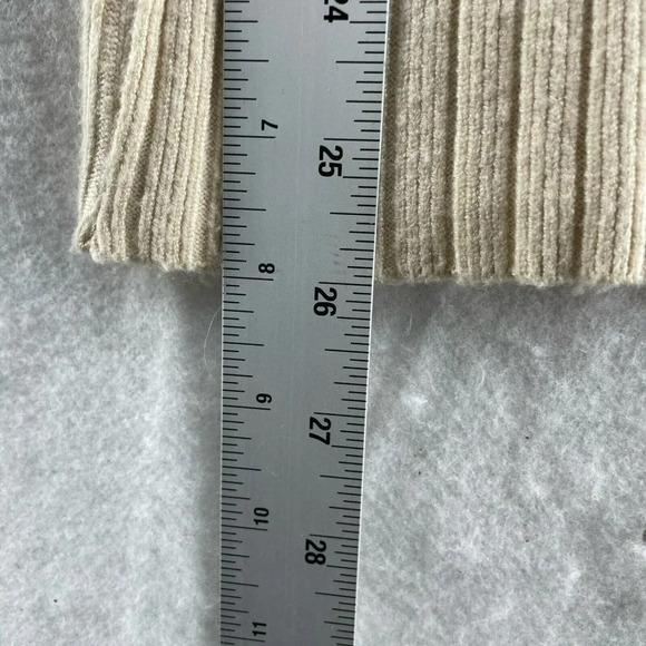 J.ING Wide Leg Pants Womens Sz XS-S Cream Ribbed Loose High Rise Stretch Knitted - Picture 5 of 11